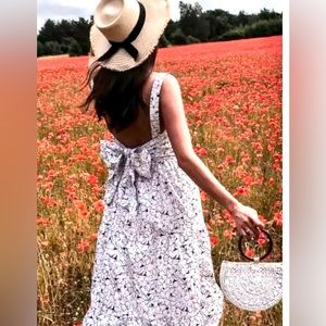 Zara Floral Print Strappy Backless Maxi Dress